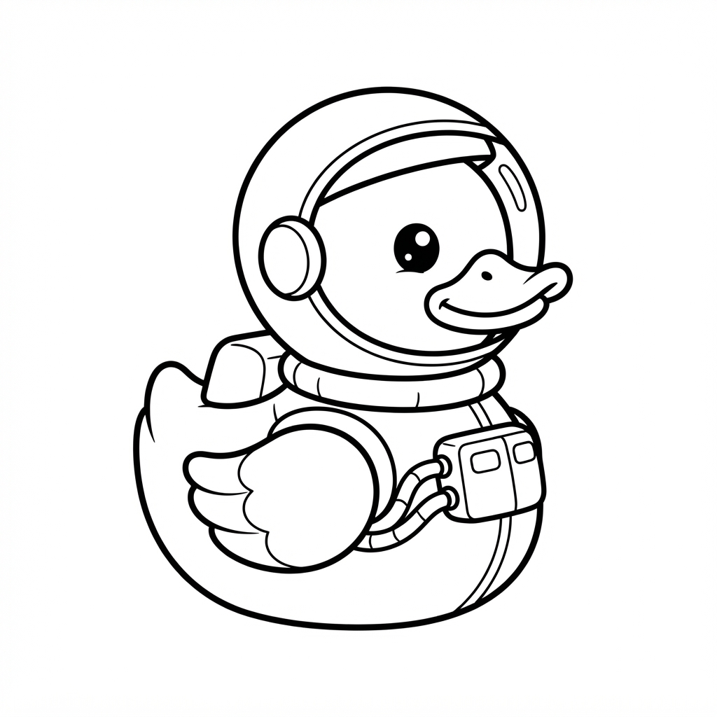 Astronaut Duck cut-out preview